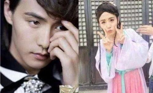 网红男扮女装的男人吃瓜